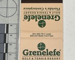 Matchbook Cover  Grenelef Gold &amp; Tennis Resort  Haines City, FL  gmg  Un... - £9.79 GBP