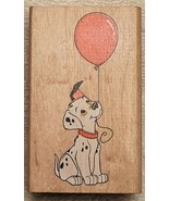 Disney 101 Dalmatians Rubber Stamp &quot;Puppy&#39;s Balloon&quot; Stampede A1495E - NEW - £7.94 GBP