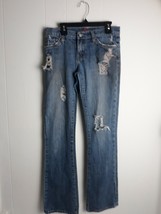 Blue Cult Kate Mid-rise Flare Leg Distressed Jean&#39;s Size 26 - $413.87 MXN