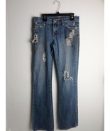 Blue Cult Kate Mid-rise Flare Leg Distressed Jean&#39;s Size 26 - $413.87 MXN