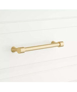 New 4&quot; Satin Brass Strasbourg Solid Brass Cabinet Pull by Signature Hard... - $16.95