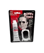 Blood &amp; Fangs Kit for Halloween Costume Face Colours Zauders Made in Usa... - $16.82 CAD