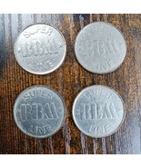 Lot Of (4) Vintage BBM Super Line Casino Gaming Tokens - $24.74