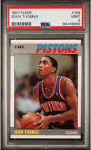 1987 Fleer #106 Isiah Thomas HOF PSA 9 - Classic Card of a Hall of Fame Legend - £52.05 GBP