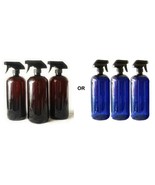 32oz Blue or Amber Plastic Bottle PET Black Trigger Spray New Empty Fast... - $18.99