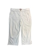 Merona Pants Womens 10 White Stretch Denim Cropped Capri Vacation Summer  - $14.01