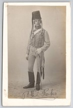 RPPC Handsome Young Man in Uniform Actor Portrait RD Perks Postcard I27 - £23.45 GBP