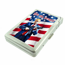 Donald Trump 2024 L7 100&#39;s Size Cigarette Case Built in Lighter Metal Wallet - £17.08 GBP