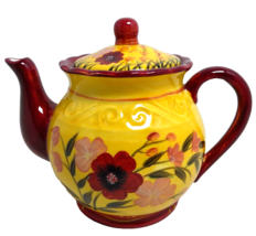 Vintage Casa Vero By ACK Porcelain Teapot Multicolor English Garden Pattern - $27.54