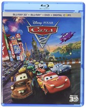 Disney Cars 2 Blu-Ray 3D + Blu-Ray + DVD 5 Disc Set NEW Factory Sealed - £11.86 GBP