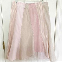 Necessary Objects Pink Spring PinStripe Skirt - £14.70 GBP