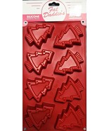 Fat Daddios Pro Series 8 Cavity 3&quot; x 1&quot; Tree Design Silicone Baking Mold - £13.44 GBP