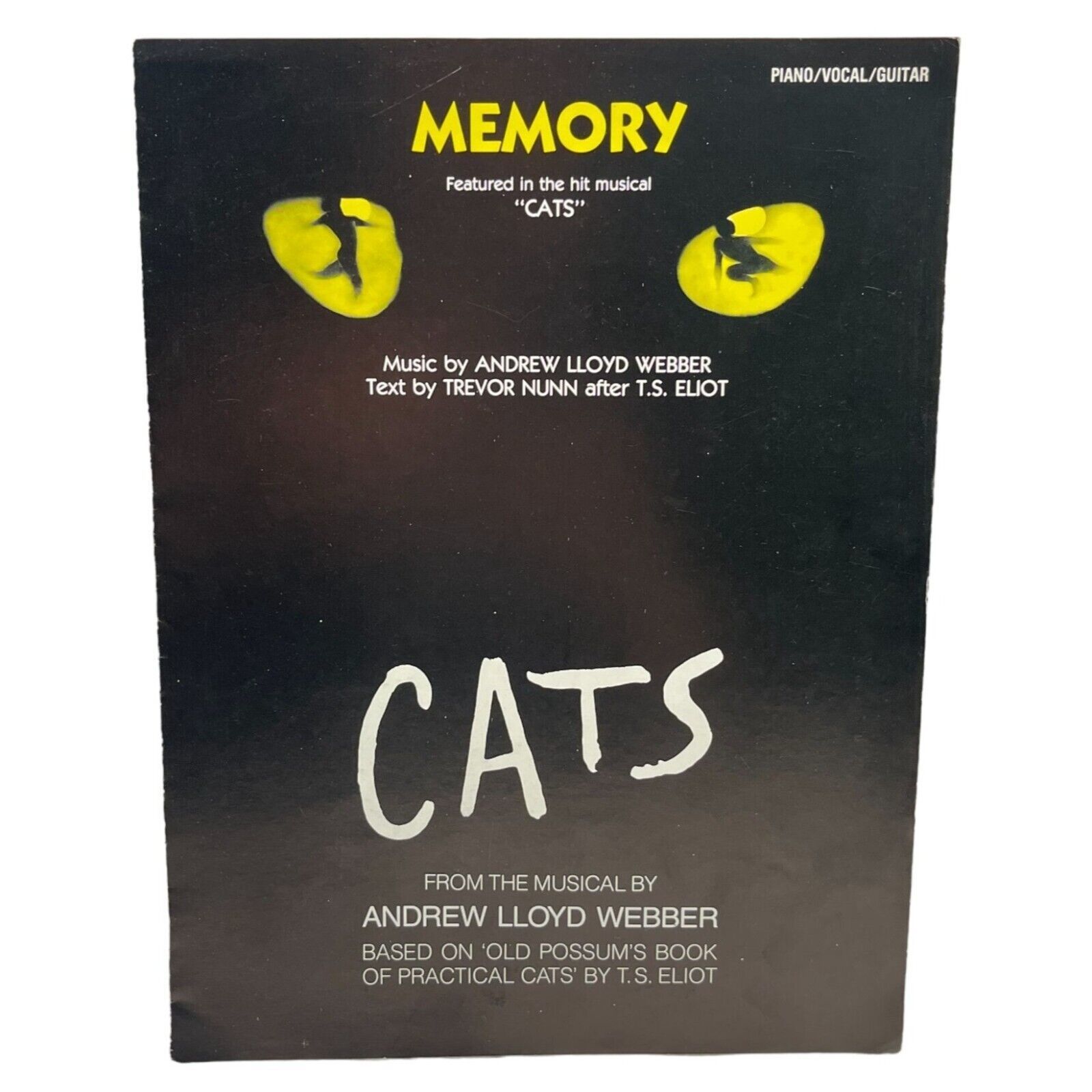 Primary image for Memory from Cats Sheet Music 1981 Vocal Piano Guitar Andrew Lloyd Webber