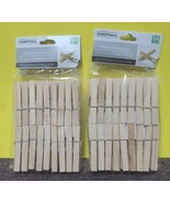 Clothespins Wooden 3&quot; Spring Loaded 2 Packs 54 ct. each  Clothes Pins (L... - $170.56 MXN