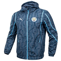 Puma Manchester City Pre-Match Woven Jacket Men&#39;s Scccer Top Sport NWT 777580-22 - £118.11 GBP