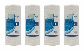 Pack of 4-1 Micron 10&quot; x 4.5&quot; Full Flow String Wound Sediment Water Filter Cartr - £48.52 GBP