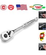 Ergonomic 1/4&#39;&#39; Quick-Release Ratchet Handle - 72-Tooth Chrome Alloy Exc... - $21.25 CAD