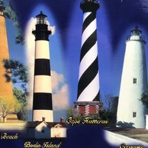 Outer Banks North Carolina Lighthouses Vintage Postcard Travel Souvenir ... - $9.95