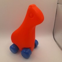 Giraffe Little Tikes 6&quot; Orange Rolling Toddler Baby Toy Replacement Vint... - £8.41 GBP