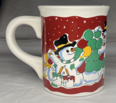 Snowman Large Mug Cup Coffee Tea Christmas Houston Harvest Gift Used 24 oz - £7.86 GBP