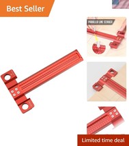 Compact 8in Woodworking Ruler with Dual Measurement Scales - Red Aluminum - $58.88 CAD