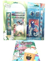 Disney Stationery Sets 3PK Fairies Finding Dory Cupcake Color on the Go Fun - £5.60 GBP