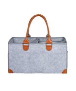 Warm Gray Baby Diaper Caddy Organizer Large Tote Bag for Infants Boy Gir... - £15.58 GBP