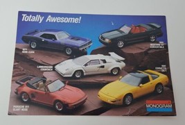 Vintage Monogram Model Car Advertising Insert Postcard - Lamborghini Corvette - £8.92 GBP