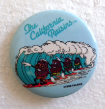 1988 Vintage California Raisins Surfer Surfing Button Pin Pinback - $5.89