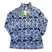 NWT Lilly Pulitzer Skipper Popover in Bright Navy Tons Of Fun UPF 50+ Jacket S - £65.39 GBP