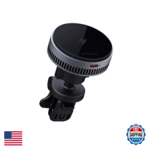 AMEGAT Magnetic Car Charger, Active Cooling 15W Qi2-Certified Compatible... - $75.64