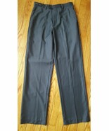 Mens Elite Eddie Domani Dress Pants Slacks Dark Gray Flat Front Size 30/... - €7,32 EUR