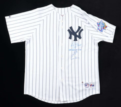 Jim Leyritz Signed Yankees Jersey With 1999 World Series Patch Inscribed &quot;Last H - £110.23 GBP