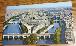 France-A view of Paris and the River Seine-Pan Am Airlines Postcard-Unpo... - £6.58 GBP