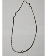 Vintage Silver Tone Dark Gray Necklace/Chain, 18&#39;&#39; - £7.43 GBP