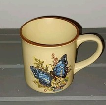 Vintage Viking Handcrafted In Korea Blue Swallowtail  Butterfly Coffee Mug - $12.99