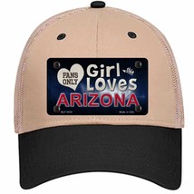 This Girl Loves Arizona Novelty Khaki Mesh License Plate Hat - £22.79 GBP