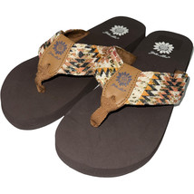 Yellow Box Flip Flops Southwestern Sequin Tribal Geometric Wedge Sandals Kaden - £29.45 GBP