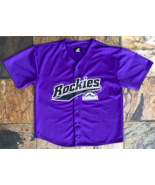 1999 Colorado Rockies Jersey-MLB Baseball Shirt-Purple-Button Up-XL-Logo 7 - $57.73 CAD
