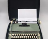 Smith Corona Super Sterling Green Typewriter w/ Case Tested Working  - $95.79