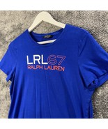Ralph Lauren Shirt Womens Large Blue Lauren LRL 67 Logo SpellOut Nautica... - £3.83 GBP