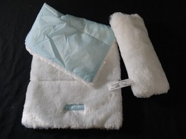 American Girl Doll  Snow White Faux Fur Light Blue Sleeping Bag &amp; Pillow - £9.29 GBP