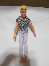 Mattel Barbie Blonde Hair Blue eyes jointed Ken Doll 12&quot; wearing outfit 2016  - £14.79 GBP