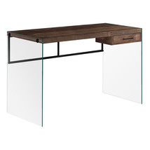 24 Inch Brown and Clear Computer Desk - $8,082.91 MXN