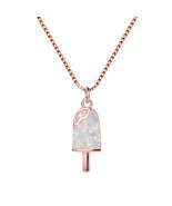 Opal &amp; Cubic Zirconia 18K Rose Gold-Plated Popsicle Pendant Necklace - £15.00 GBP