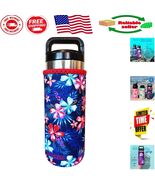 Reusable Hawaiian Floral Water Bottle Sleeve - Fits 24-30 Oz for All Act... - $420.73 MXN