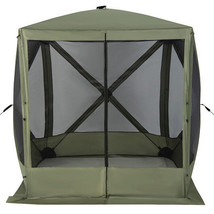 6.7 x 6.7 Feet Pop Up Gazebo with Netting and Carry Bag-Green - Color: Green - €156,08 EUR