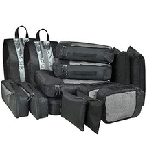 Luggage Set Packing Cubes Organiser - 14(2L, 2M,2S,2Slim, 2 Shoe &amp; 4 Laundry Pou - £60.33 GBP