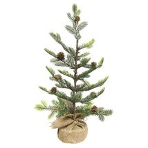 18 Inch Tree with Pinecones in Burlap Base Artificial TR2591 New - $29.68
