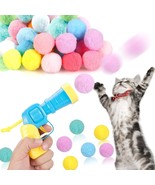 31Pcs Cat Ball Toy Launcher Gun, Cat Balls Fetch Toy, 30Pcs Plush Fuzzy ... - $10.06